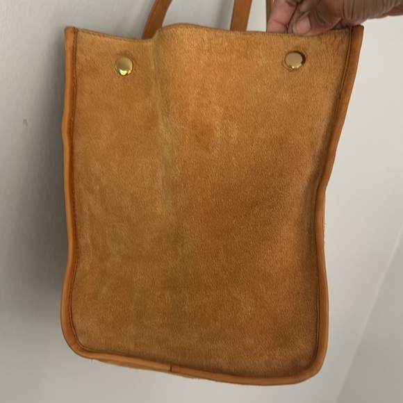 Margot New York Women's Suede Tote Bag Medium Sized Double Straps - Picture 13 of 13